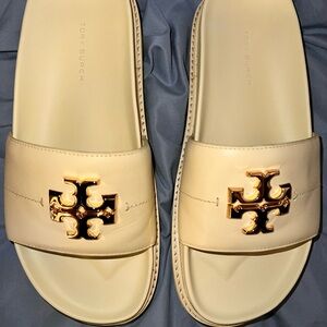 Tory Burch Everly Anatomic Yellow Slides